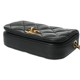 CHANEL シャネル マトラッセ ミニチェーンショルダー 17cm ブラック レディース ラムスキン ショルダーバッグ Aランク 中古 銀蔵