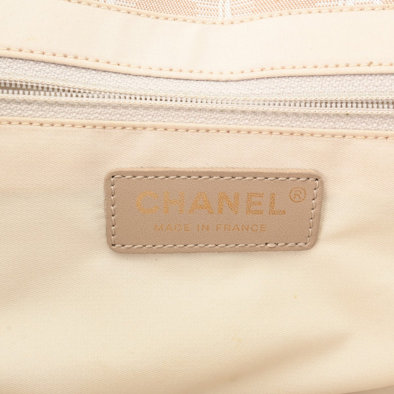 CHANEL シャネル ニュートラベルライン トート PM ベージュ A20457 レディース ナイロン レザー ハンドバッグ ABランク 中古 銀蔵