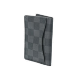 LOUIS VUITTON ルイヴィトン ダミエ オーガナイザー ドゥポッシュ ブラック N63075 メンズ ダミエグラフィットキャンバス カードケース Aランク 中古 銀蔵