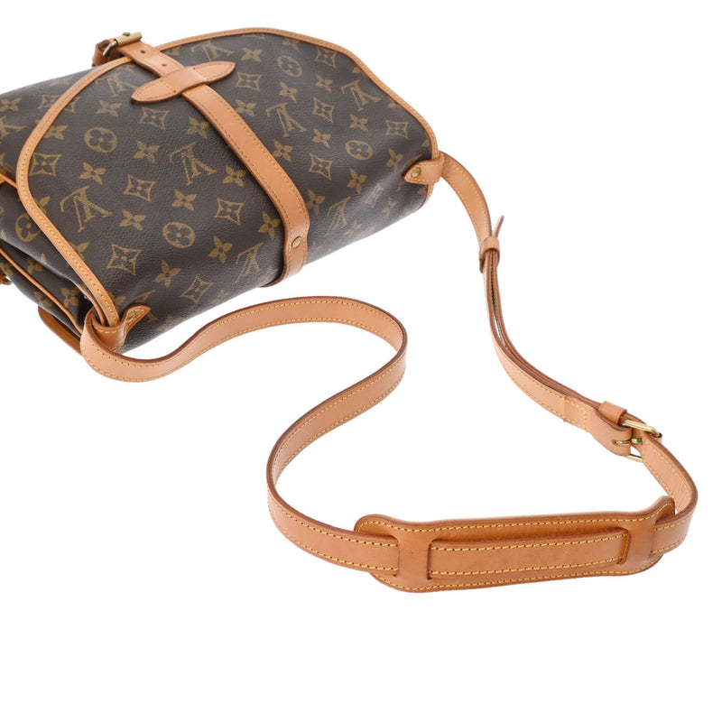 LOUIS VUITTON ルイヴィトン モノグラム ソミュール 30 ブラウン M42256 レディース モノグラムキャンバス ショルダーバッグ Bランク 中古 銀蔵