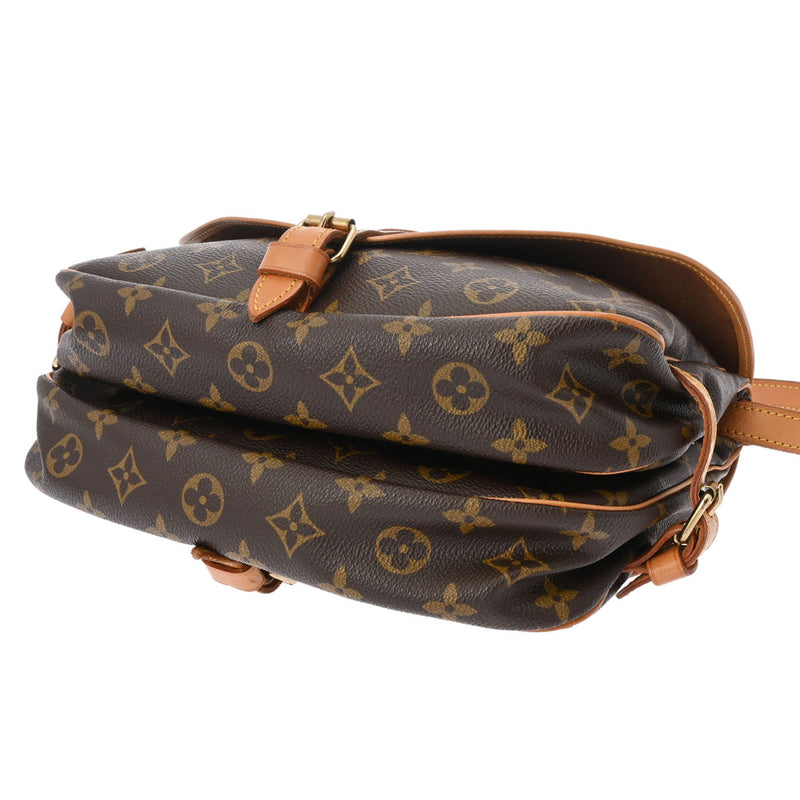 LOUIS VUITTON ルイヴィトン モノグラム ソミュール 30 ブラウン M42256 レディース モノグラムキャンバス ショルダーバッグ Bランク 中古 銀蔵