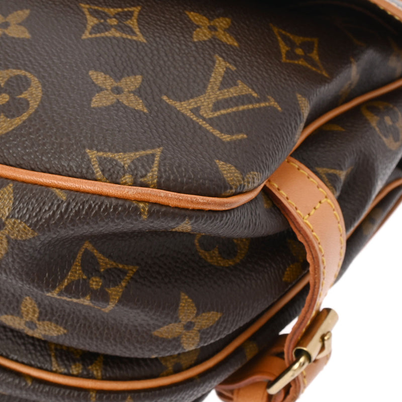 LOUIS VUITTON ルイヴィトン モノグラム ソミュール 30 ブラウン M42256 レディース モノグラムキャンバス ショルダーバッグ Bランク 中古 銀蔵