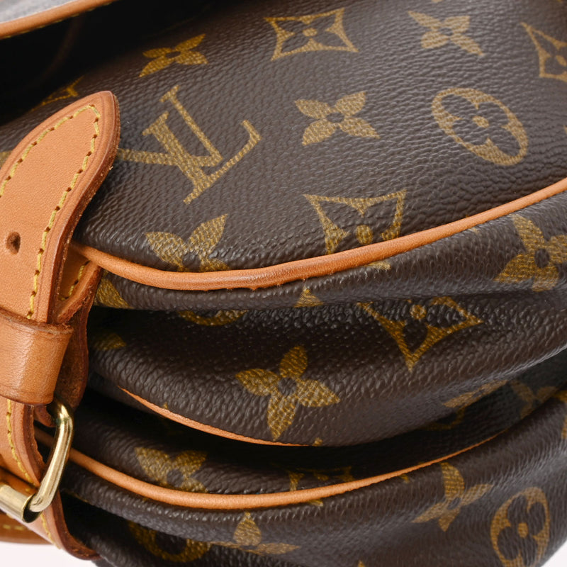 LOUIS VUITTON ルイヴィトン モノグラム ソミュール 30 ブラウン M42256 レディース モノグラムキャンバス ショルダーバッグ Bランク 中古 銀蔵