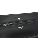 CHANEL シャネル チェーンウォレット ココマーク ブラック A48654 レディース キャビアスキン ショルダーバッグ ABランク 中古 銀蔵