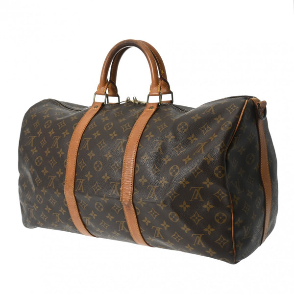 LOUIS VUITTON ルイヴィトン モノグラム キーポル バンドリエール 50 ブラウン M41416 ユニセックス モノグラムキャンバス ボストンバッグ Bランク 中古 銀蔵