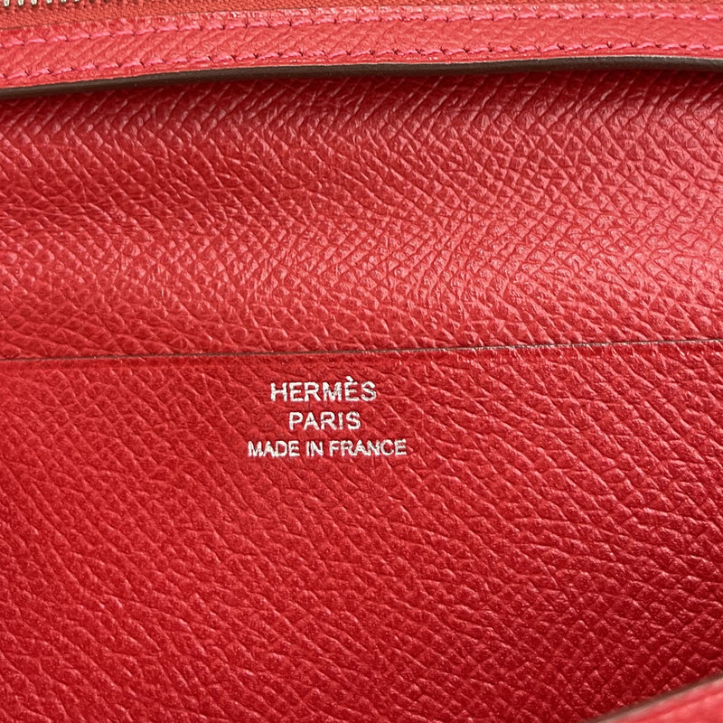 HERMES エルメス ベアンスフレ  ルージュカザック パラジウム金具 - □R刻印(2014年頃) ユニセックス ヴォーエプソン 長財布 ABランク 中古 銀蔵