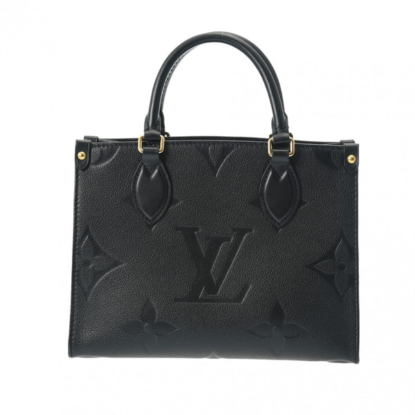 LOUIS VUITTON ルイヴィトン モノグラムアンプラント オンザゴー PM 2WAY ノワール M45653 レディース レザー ハンドバッグ Aランク 中古 銀蔵