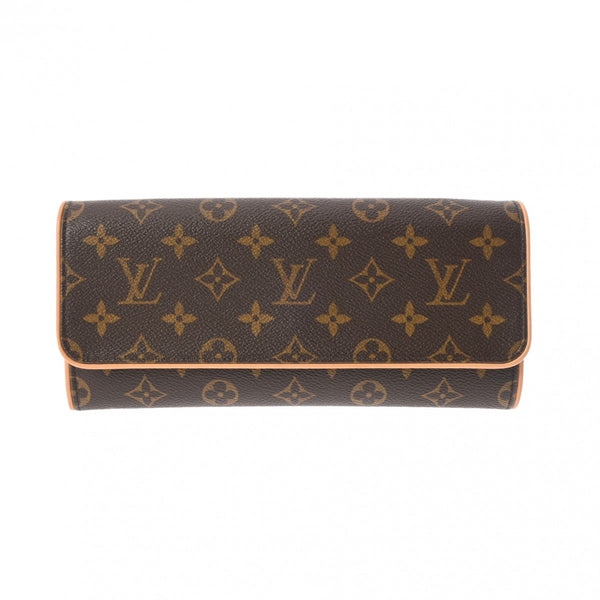 LOUIS VUITTON ルイヴィトン モノグラム ポシェットツイン GM 2WAYクラッチバッグ ブラウン M51852 レディース モノグラムキャンバス ショルダーバッグ ABランク 中古 銀蔵