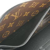 LOUIS VUITTON ルイヴィトン マカサー ジッピードラゴンヌ ブラウン/黒 M69407 メンズ モノグラムキャンバス 長財布 Aランク 中古 銀蔵