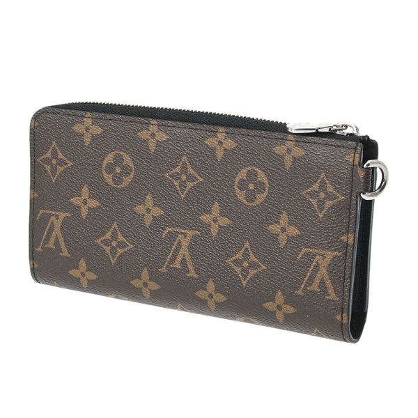 LOUIS VUITTON ルイヴィトン マカサー ジッピードラゴンヌ ブラウン/黒 M69407 メンズ モノグラムキャンバス 長財布 Aランク 中古 銀蔵