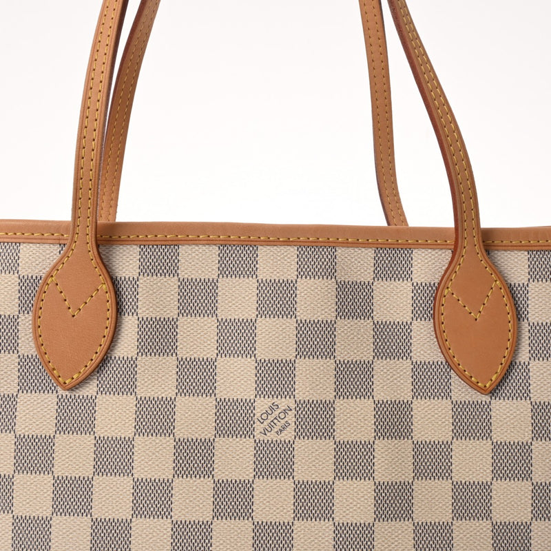 LOUIS VUITTON ルイヴィトン ダミエアズール ネヴァーフル MM ホワイト N41361 レディース ダミエアズールキャンバス トートバッグ Aランク 中古 銀蔵