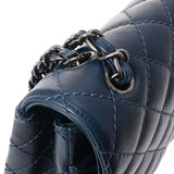CHANEL シャネル マトラッセ Wフラップ チェーンショルダー 33cm ブルー A58601 レディース キャビアスキン ショルダーバッグ Aランク 中古 銀蔵