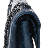 CHANEL シャネル マトラッセ Wフラップ チェーンショルダー 33cm ブルー A58601 レディース キャビアスキン ショルダーバッグ Aランク 中古 銀蔵