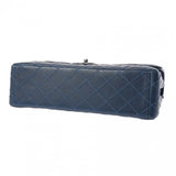 CHANEL シャネル マトラッセ Wフラップ チェーンショルダー 33cm ブルー A58601 レディース キャビアスキン ショルダーバッグ Aランク 中古 銀蔵