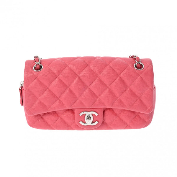 CHANEL シャネル マトラッセ ダイアナ 25cm チェーンショルダー  ピンク A01165 レディース キャビアスキン ショルダーバッグ Aランク 中古 銀蔵