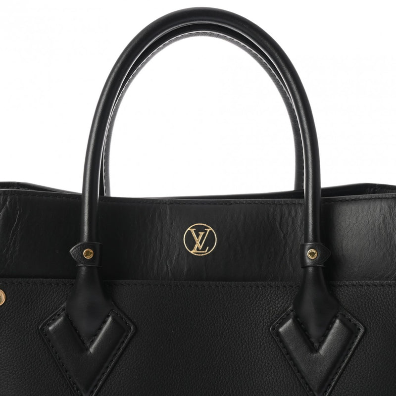 LOUIS VUITTON ルイヴィトン モノグラム オンマイサイド MM ノワール M53826 レディース カーフ 2WAYバッグ Aランク 中古 銀蔵