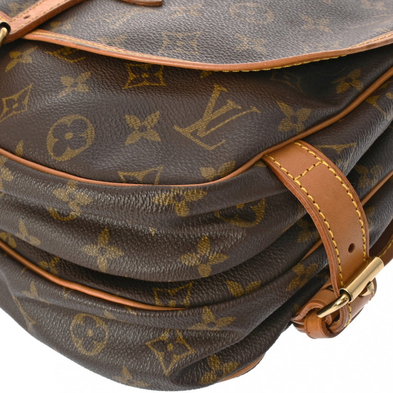 LOUIS VUITTON ルイヴィトン モノグラム ソミュール 30 ブラウン M42256 レディース モノグラムキャンバス ショルダーバッグ Bランク 中古 銀蔵