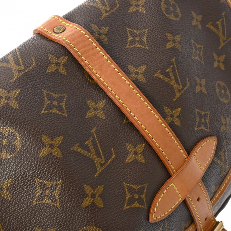 LOUIS VUITTON ルイヴィトン モノグラム ソミュール 30 ブラウン M42256 レディース モノグラムキャンバス ショルダーバッグ Bランク 中古 銀蔵