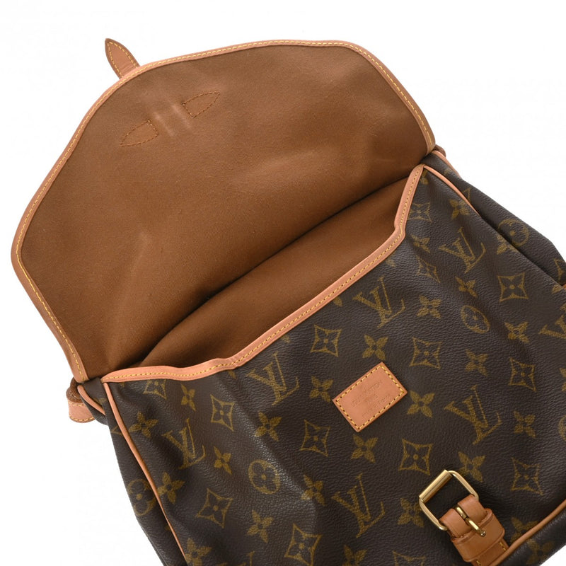 LOUIS VUITTON ルイヴィトン モノグラム ソミュール 30 ブラウン M42256 レディース モノグラムキャンバス ショルダーバッグ Bランク 中古 銀蔵