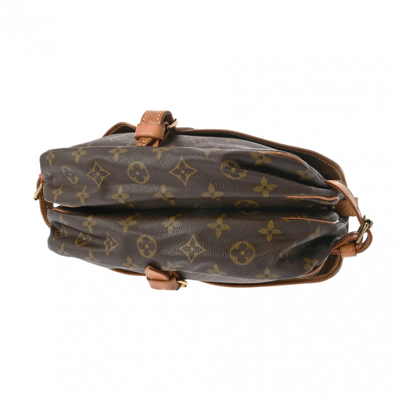 LOUIS VUITTON ルイヴィトン モノグラム ソミュール 30 ブラウン M42256 レディース モノグラムキャンバス ショルダーバッグ Bランク 中古 銀蔵