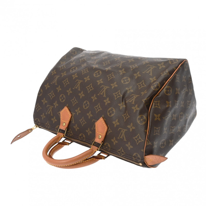 LOUIS VUITTON ルイヴィトン モノグラム スピーディ 35 ブラウン M41524 レディース モノグラムキャンバス ハンドバッグ Bランク 中古 銀蔵