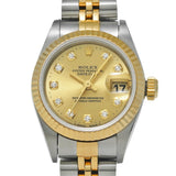 ROLEX ロレックス デイトジャスト 10Pダイヤ 69173G レディース 腕時計 自動巻き Aランク 中古 銀蔵