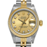 ROLEX ロレックス デイトジャスト 10Pダイヤ 69173G レディース 腕時計 自動巻き Aランク 中古 銀蔵