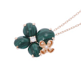 CHAUMET ショーメ オルタンシア マラカイト ダイヤ ゴールド/グリーン レディース K18イエローゴールド ネックレス Aランク 中古 銀蔵