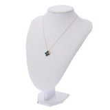 CHAUMET ショーメ オルタンシア マラカイト ダイヤ ゴールド/グリーン レディース K18イエローゴールド ネックレス Aランク 中古 銀蔵