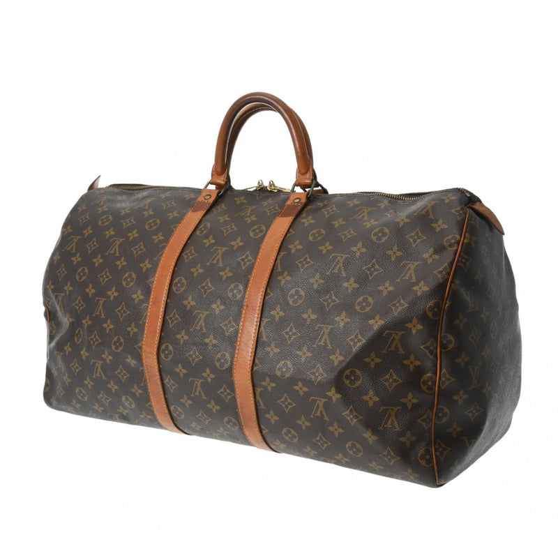 LOUIS VUITTON ルイヴィトン モノグラム キーポル 55 ブラウン M41424 ユニセックス モノグラムキャンバス ボストンバッグ Bランク 中古 銀蔵