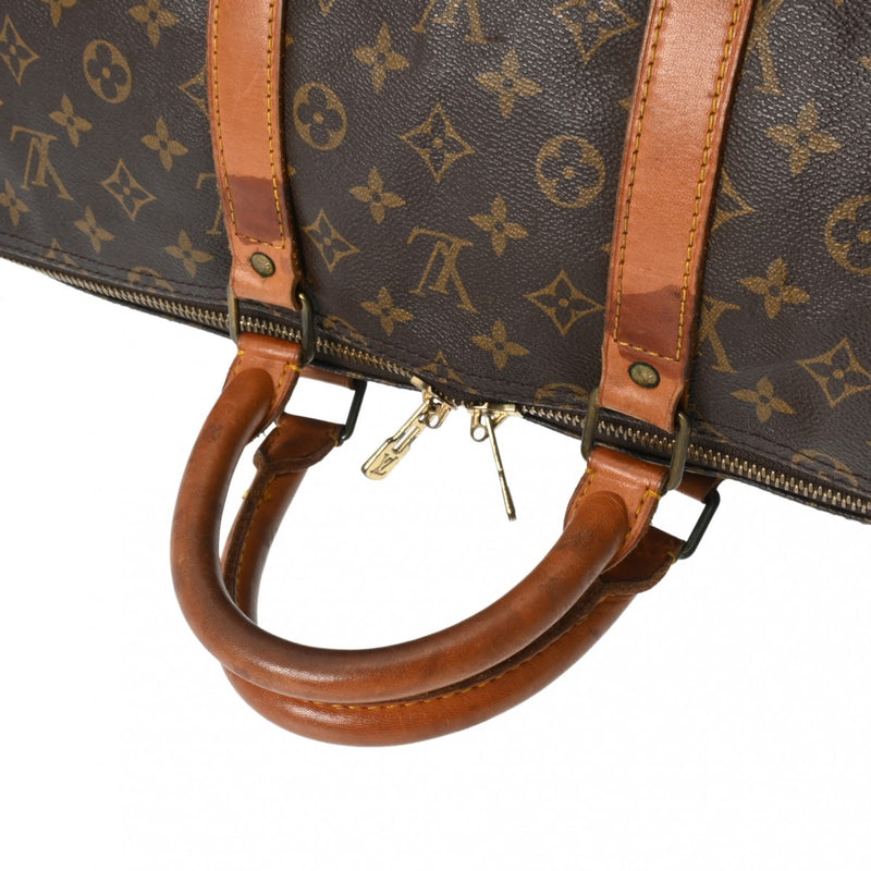 LOUIS VUITTON ルイヴィトン モノグラム キーポル 55 ブラウン M41424 ユニセックス モノグラムキャンバス ボストンバッグ Bランク 中古 銀蔵