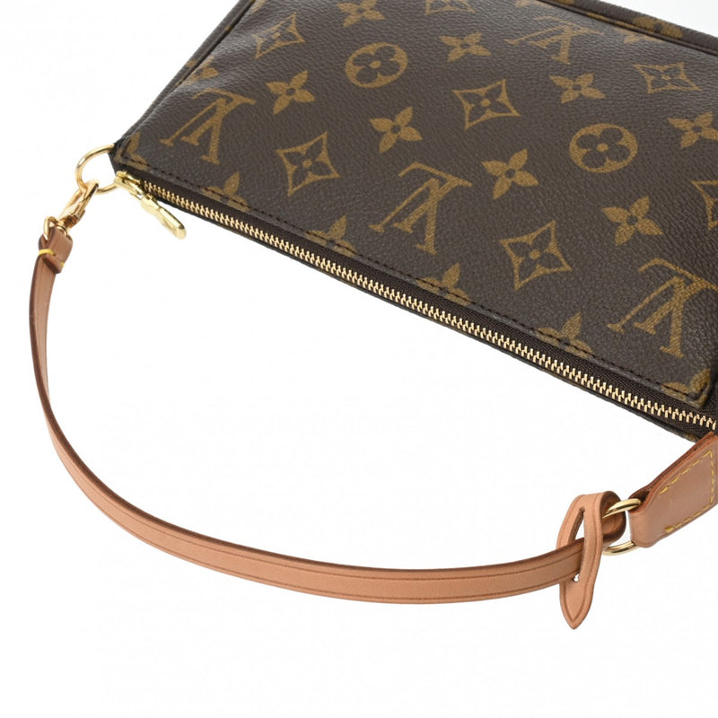 LOUIS VUITTON ルイヴィトン モノグラム ポシェット アクセソワール ブラウン M51980 レディース モノグラムキャンバス アクセサリーポーチ Aランク 中古 銀蔵