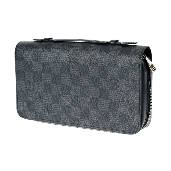 LOUIS VUITTON ルイヴィトン ダミエグラフィット ジッピー XL トラベルケース 黒/グレー N41503 メンズ ダミエグラフィットキャンバス 長財布 ABランク 中古 銀蔵