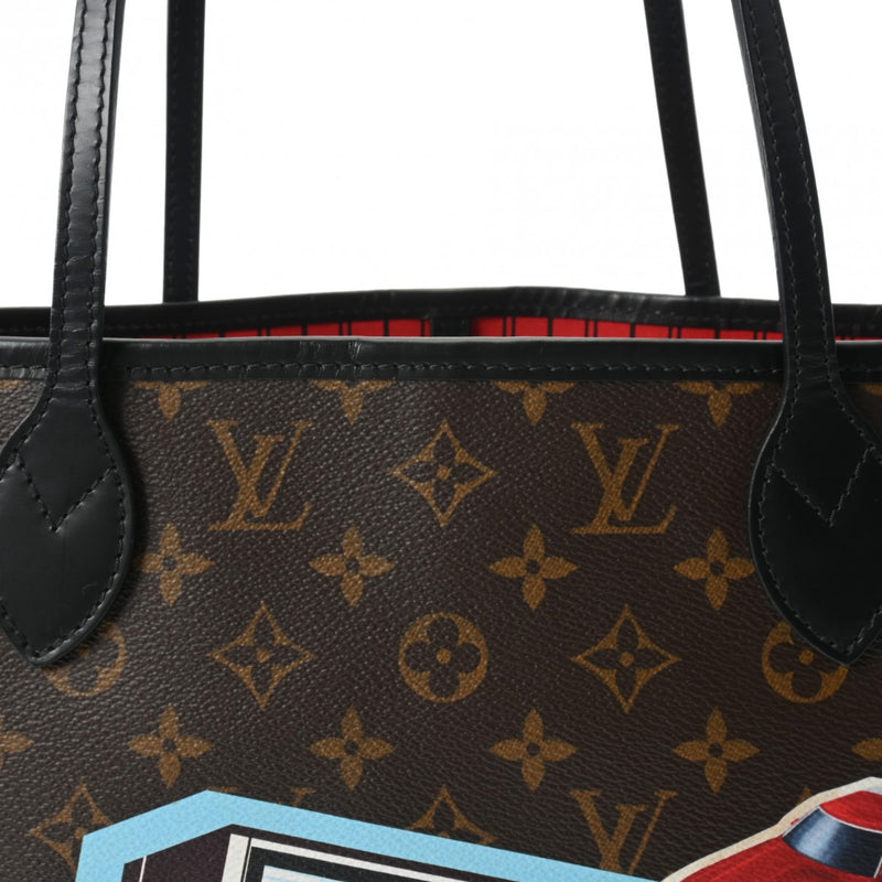 LOUIS VUITTON ルイヴィトン モノグラム ネヴァーフル MM マイLVワールドツアー ブラウン M42844 レディース モノグラムキャンバス トートバッグ Aランク 中古 銀蔵