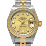 ROLEX ロレックス デイトジャスト 10Pダイヤ 69173G レディース 腕時計 自動巻き Aランク 中古 銀蔵