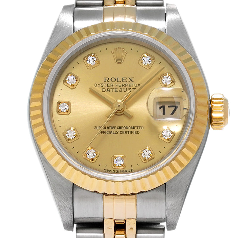 ROLEX ロレックス デイトジャスト 10Pダイヤ 79173G レディース 腕時計 自動巻き Aランク 中古 銀蔵