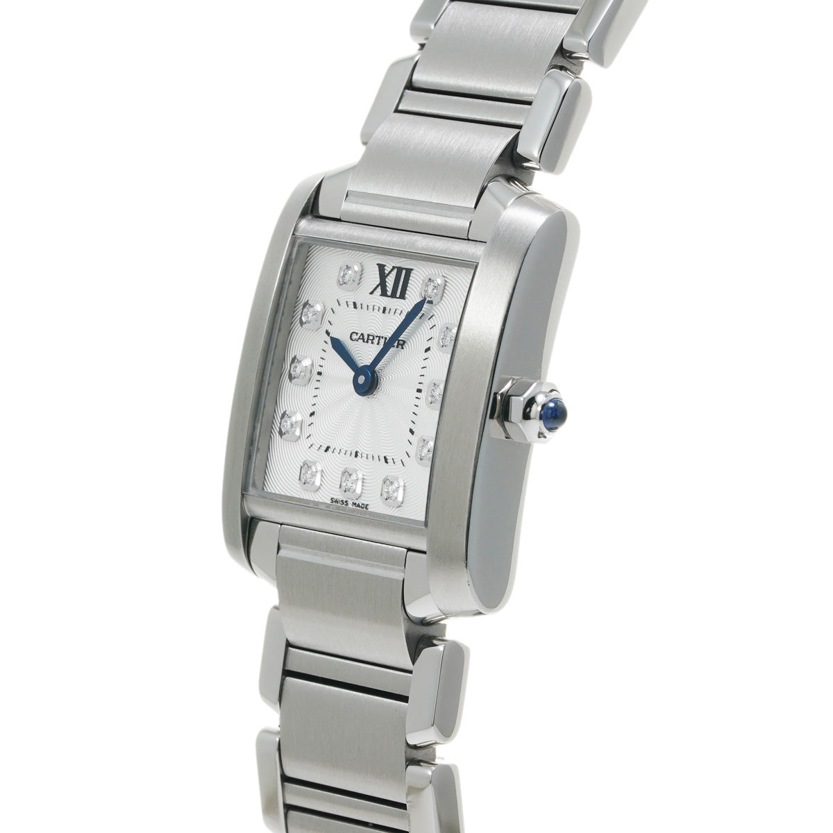 カルティエタンクフランセーズSM 11Pダイヤ レディース 腕時計