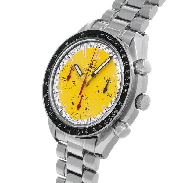 オメガ スピードマスター シューマッハ 3510.12 イエロー メンズ 腕時計 自動巻き 中古 銀蔵
