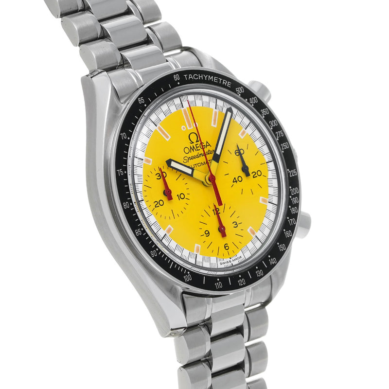 オメガ スピードマスター シューマッハ 3510.12 イエロー メンズ 腕時計 自動巻き 中古 銀蔵