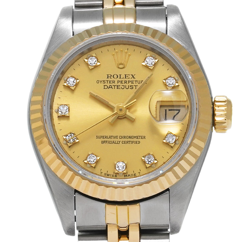 ROLEX ロレックス デイトジャスト 10Pダイヤ 69173G レディース 腕時計 自動巻き Aランク 中古 銀蔵