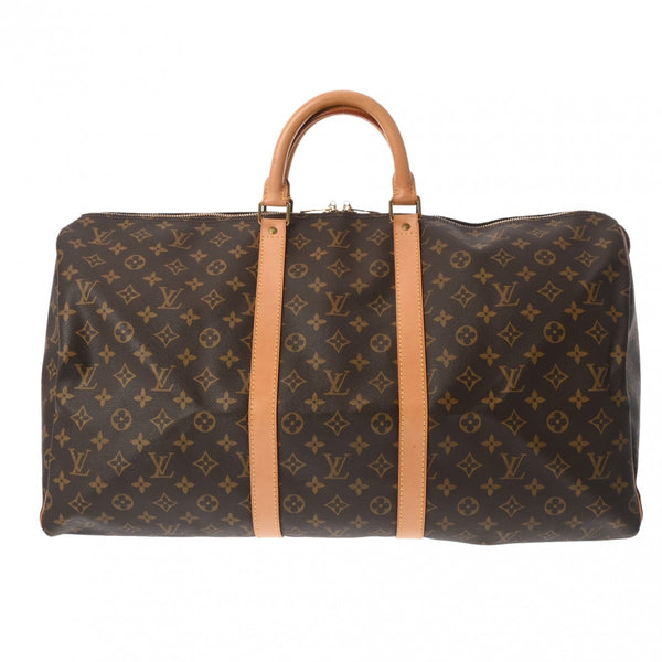 LOUIS VUITTON ルイヴィトン モノグラム キーポル 55 ブラウン M41424 ユニセックス モノグラムキャンバス ボストンバッグ ABランク 中古 銀蔵