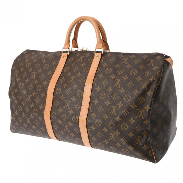 LOUIS VUITTON ルイヴィトン モノグラム キーポル 55 ブラウン M41424 ユニセックス モノグラムキャンバス ボストンバッグ ABランク 中古 銀蔵