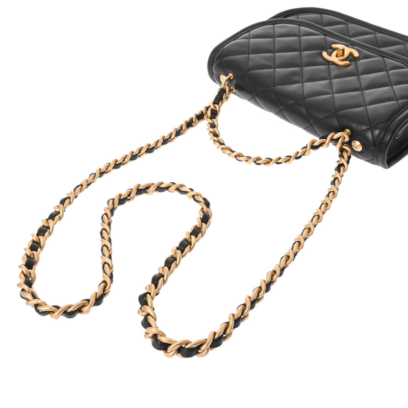 CHANEL シャネル チェーンショルダー ブラック AS2431 レディース ラムスキン ショルダーバッグ Aランク 中古 銀蔵