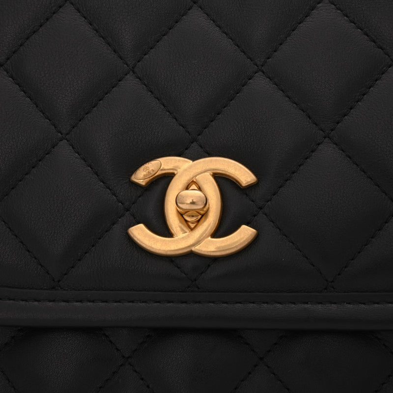 CHANEL シャネル チェーンショルダー ブラック AS2431 レディース ラムスキン ショルダーバッグ Aランク 中古 銀蔵