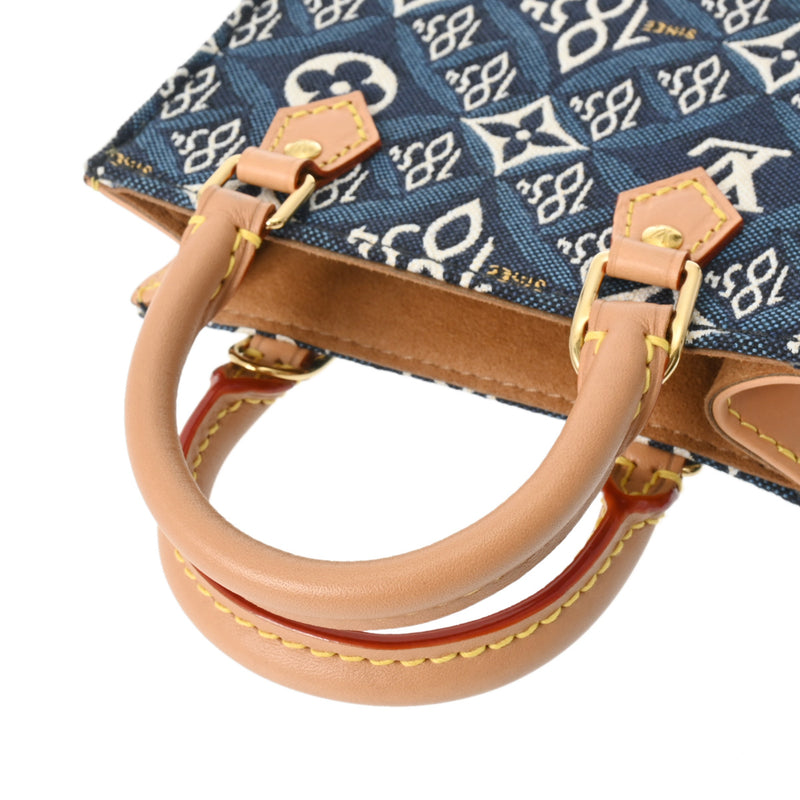 LOUIS VUITTON ルイヴィトン モノグラム ジャガード プティットサックプラ Since1854 ブルー M80288 レディース ジャガード ジャガードキャンバス ショルダーバッグ Aランク 中古 銀蔵