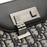 CHRISTIAN DIOR クリスチャンディオール ロックショルダー オブリークジャカード  黒 1LXPO214UCT  レディース キャンバス レザー ショルダーバッグ Aランク 中古 銀蔵