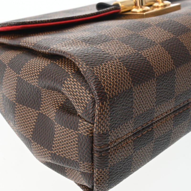 LOUIS VUITTON ルイヴィトン ダミエ クロワゼット 2WAY ブラウン N53000 レディース ダミエキャンバス ハンドバッグ ABランク 中古 銀蔵