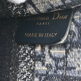 CHRISTIAN DIOR クリスチャンディオール ブックトート ミニ オブリーク ネイビー S5475ZRIW_M928 レディース キャンバス ハンドバッグ ABランク 中古 銀蔵