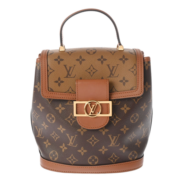 LOUIS VUITTON ルイヴィトン モノグラムリバース ドーフィーヌ バックパック ブラウン M45142 レディース モノグラムキャンバス リュック・デイパック Aランク 中古 銀蔵