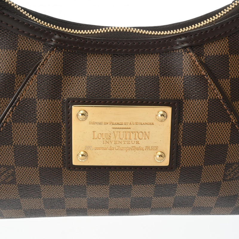 LOUIS VUITTON ルイヴィトン ダミエ テムズ PM ブラウン N48180 レディース ダミエキャンバス セミショルダーバッグ Aランク 中古 銀蔵